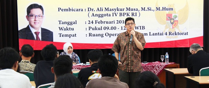 Kuliah Umum: Etos Kebangsaan Dalam Menyelamatkan Keuangan Negara (Pemanfaatan Sumber Daya Alam dan Lingkungan Hidup)