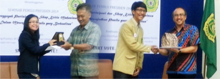 Seminar Pemilu Presiden 2014 : Menggugah Partisipasi dan Sikap Kritis Mahasiswa dalam Mewujudkan Pemilu yang Berkualitas