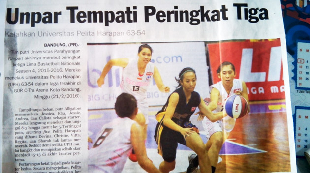 Unpar Ranked Third