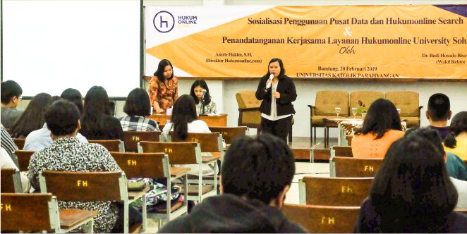 Perpustakaan Unpar Adakan Sosialisasi Database Hukumonline.com