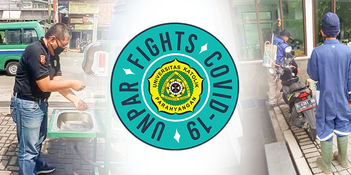 Menanggulangi COVID-19, Unpar Tingkatkan Kebersihan Masyarakat Sekitar Kampus