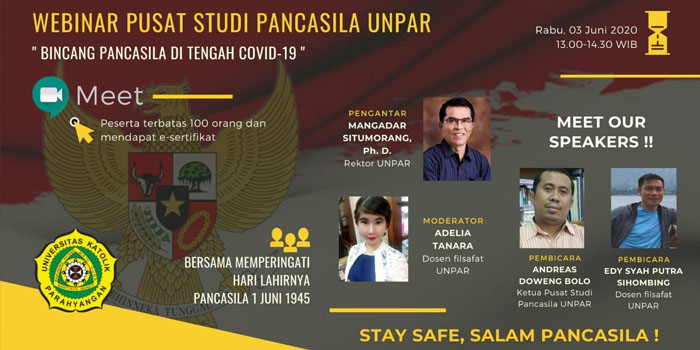 Pusat Studi Pancasila UNPAR Adakan Bincang Pancasila di Tengah COVID-19