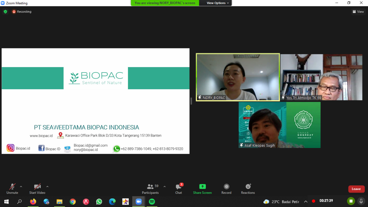 Chemipreneur, Peluang Bisnis di Industri Kimia bagi Lulusan UNPAR