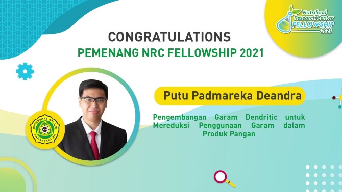 Kembangkan Garam Dendritik, Mahasiswa UNPAR Raih Pendanaan Riset NRC Fellowship