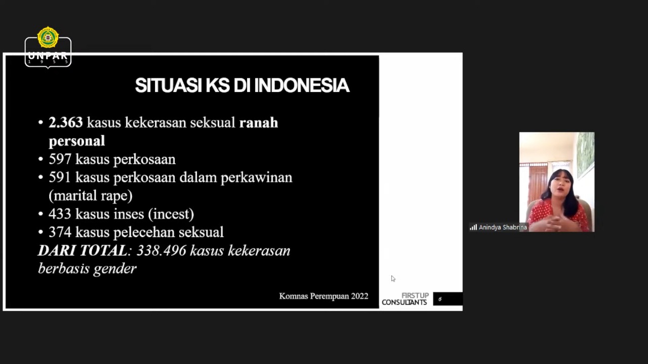 Webinar UNPAR: Praktisi Paparkan Pencegahan dan Penanganan Korban Kekerasan Seksual